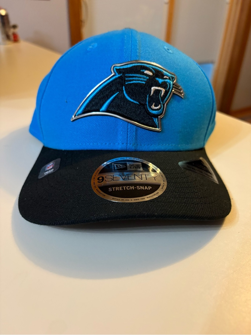 New Era Carolina Panthers Stretch-Snap Hat - Teal/Black